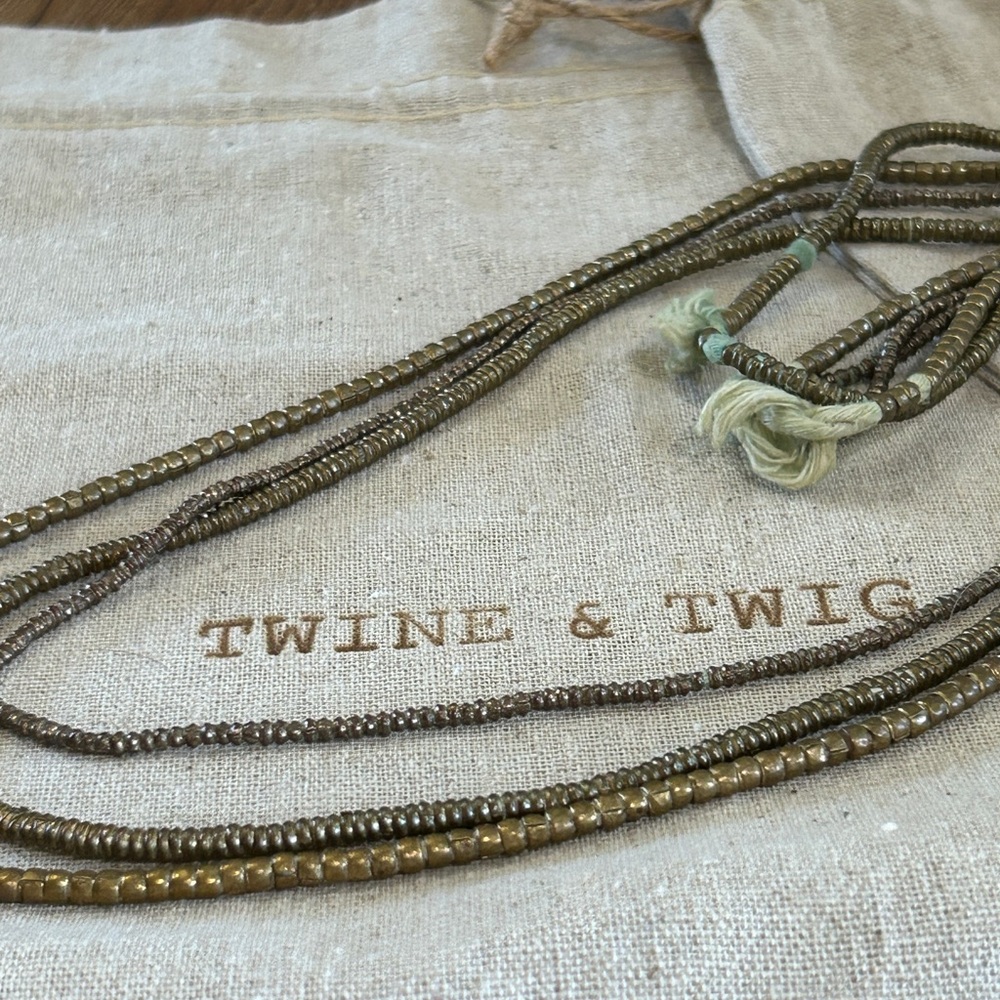 Twine & Twig Metallic Beaded Necklaces